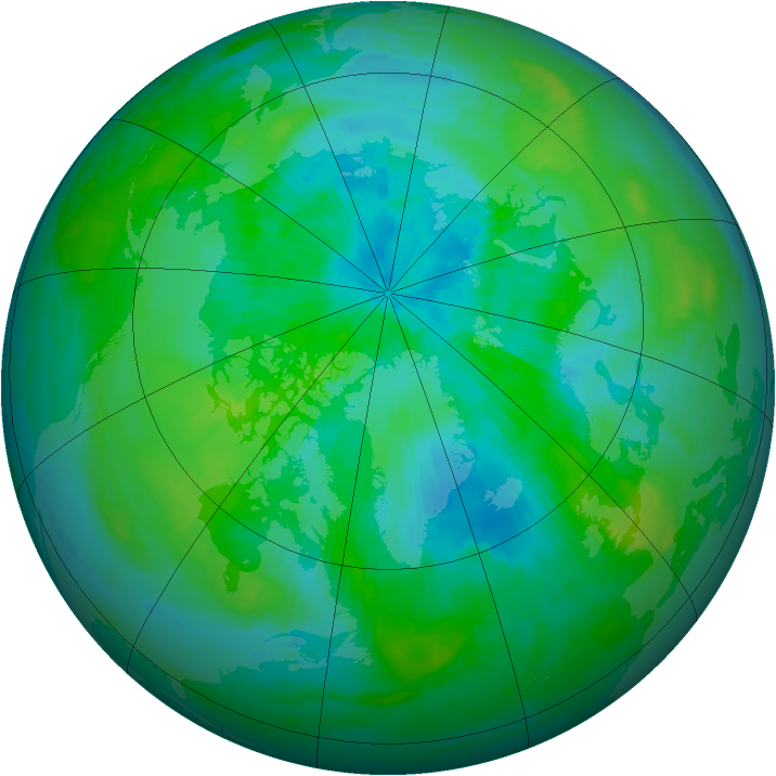 Arctic ozone map for 11 September 1983